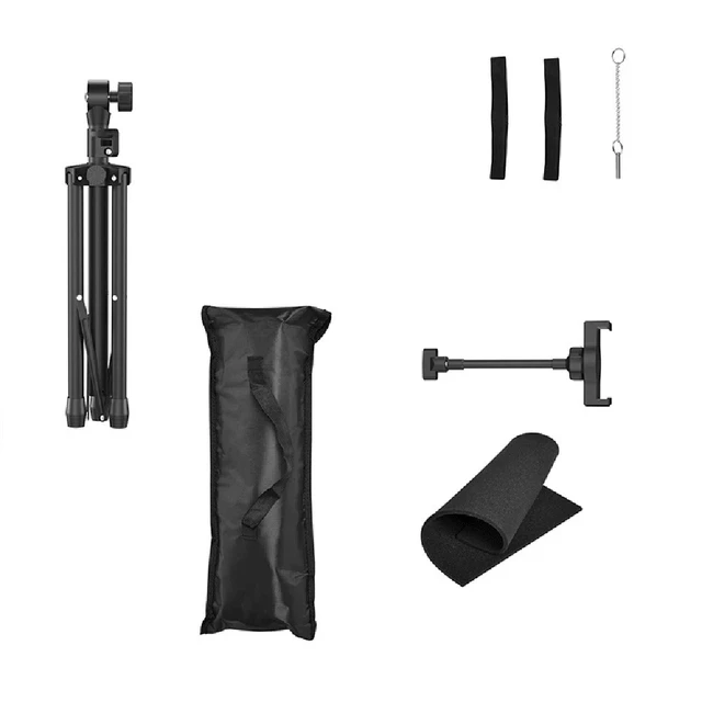 Alt view image 7 of 7 - Tripod Floor Stand For Laptop Projector Presentation Heigh Adjustable Foldable