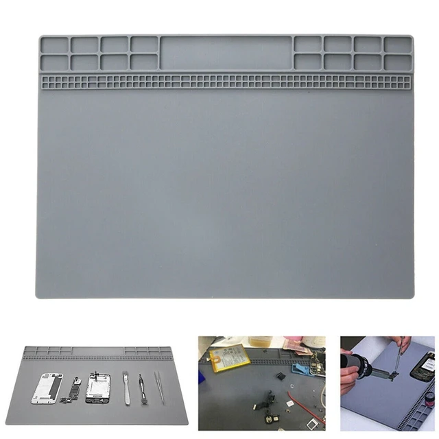 Alt view image 3 of 7 - Heat Insulation Silicone Desk Pad Mat Soldering Repair Maintenance Work Platform