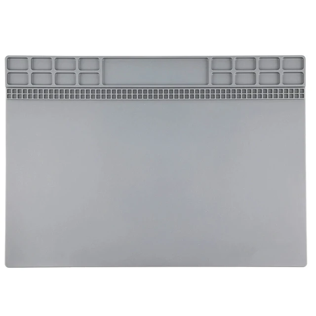 Alt view image 5 of 7 - Heat Insulation Silicone Desk Pad Mat Soldering Repair Maintenance Work Platform