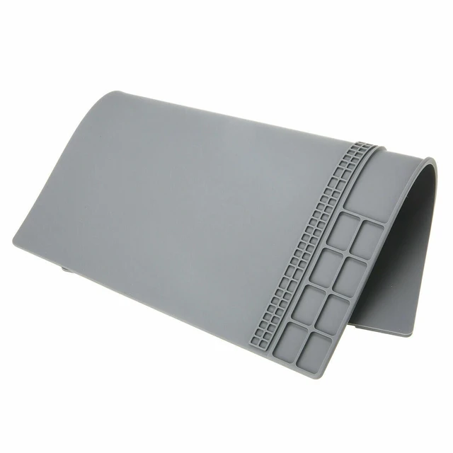 Alt view image 6 of 7 - Heat Insulation Silicone Desk Pad Mat Soldering Repair Maintenance Work Platform