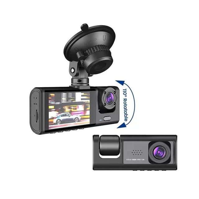 Alt view image 2 of 7 - Car Cam Dash Camera DVR Vehicle Video Recorder 1080P 3 Cameras Front Back