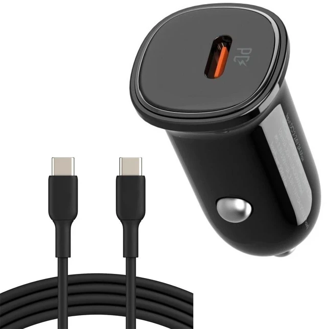 Main image of USB-C Fast Car Charger 30W Type C Universal w/ USB C Cable 3Ft Compact Design