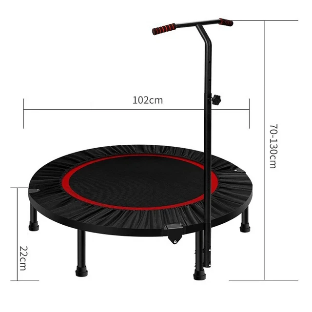 Alt view image 2 of 6 - Trampoline 40 Inch Indoor / Outdoor Home Fitness Exercise Foldable Rebounder
