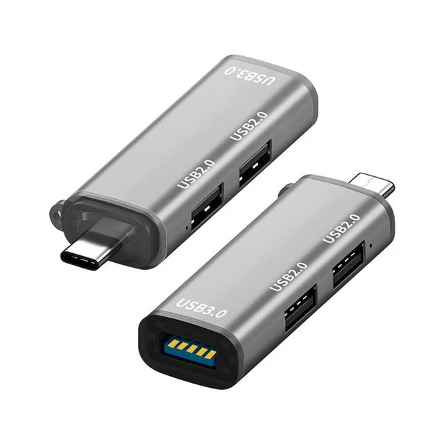 Alt view image 2 of 6 - USB Type C to USB 3.0 HUB USB-C 3.1 to USB 2.0 Hub Data Port Adapter