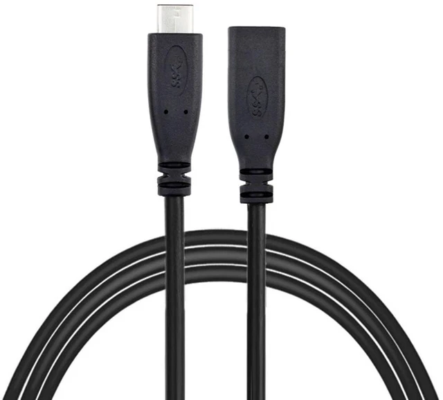 Alt view image 4 of 7 - USB Type C Extension Cable USBC 3.1 Sync Data Charger Charging Wire 3Ft