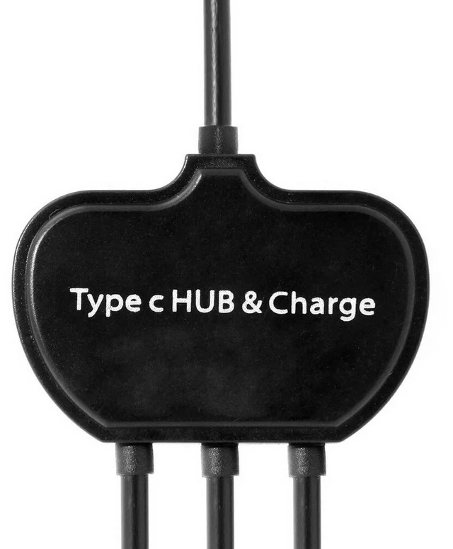 Alt view image 5 of 6 - USB-C OTG Cable Dual Ports USB Hub With Type-C Power Charging Port