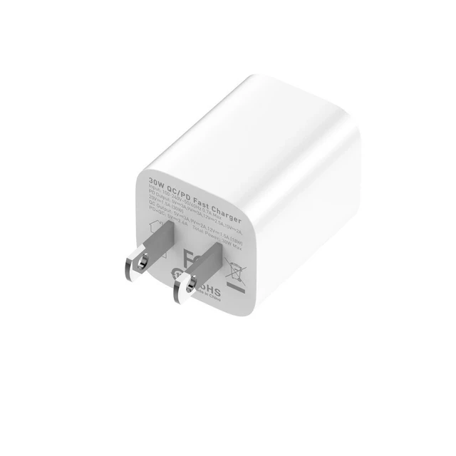Alt view image 2 of 7 - 30W USB-C USB Type C Fast Charger Wall Plug PD QC 3.0 Adapter Quick Charging