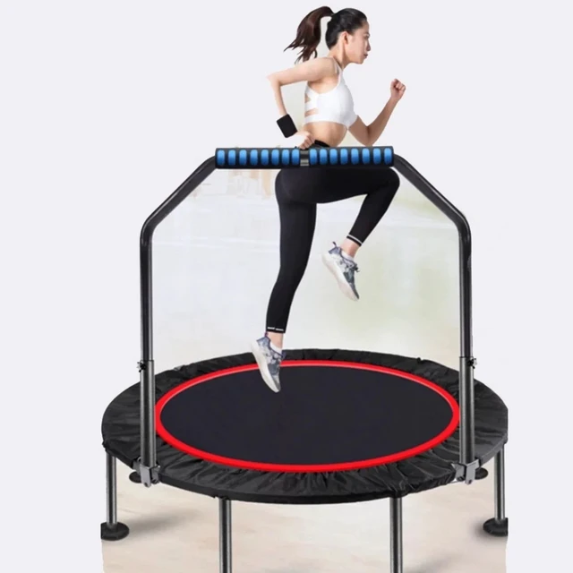 Alt view image 4 of 7 - Trampoline 48 Inch Indoor Outdoor Home Fitness Exercise Foldable Rebounder