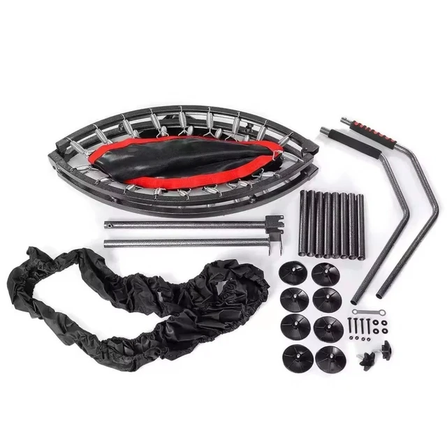 Alt view image 7 of 7 - Trampoline 48 Inch Indoor Outdoor Home Fitness Exercise Foldable Rebounder