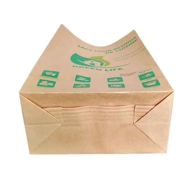 Alt view image 5 of 6 - Compostable Bags for Kitchen Food Waste Biodegradable Kraft Paper 300 Bags