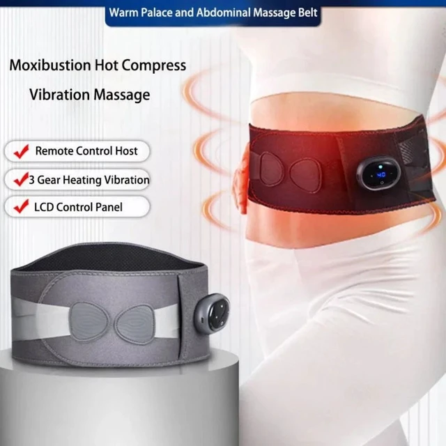 Alt view image 4 of 7 - Heating Back Belt Waist Heat Pad Vibration Massage Back Pain Relief