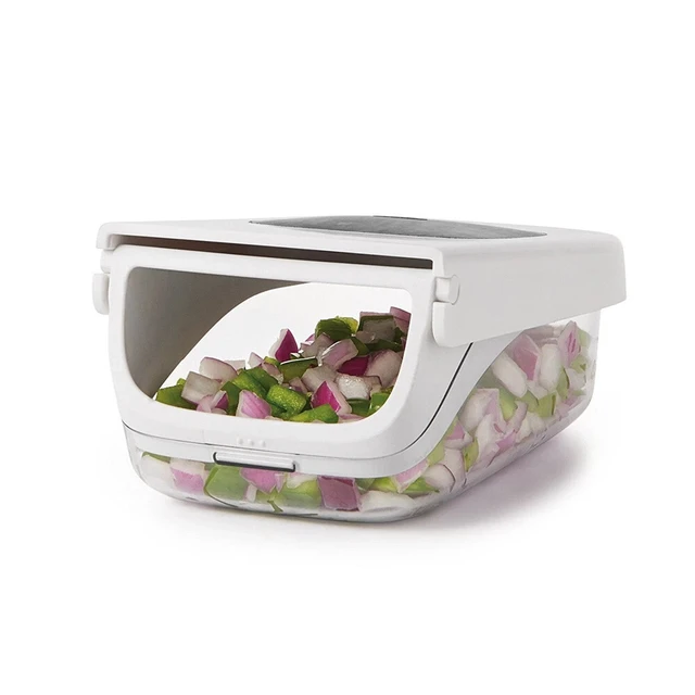 Alt view image 7 of 7 - Vegetable and Onion Chopper Container with Easy Pour Opening Dicer