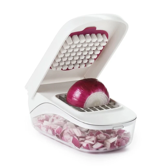 Alt view image 6 of 7 - Vegetable and Onion Chopper Container with Easy Pour Opening Dicer