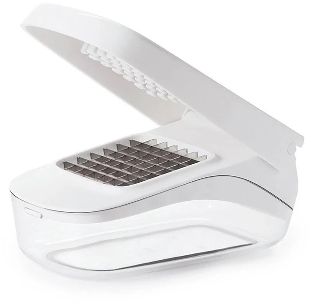 Main image of Vegetable and Onion Chopper Container with Easy Pour Opening Dicer