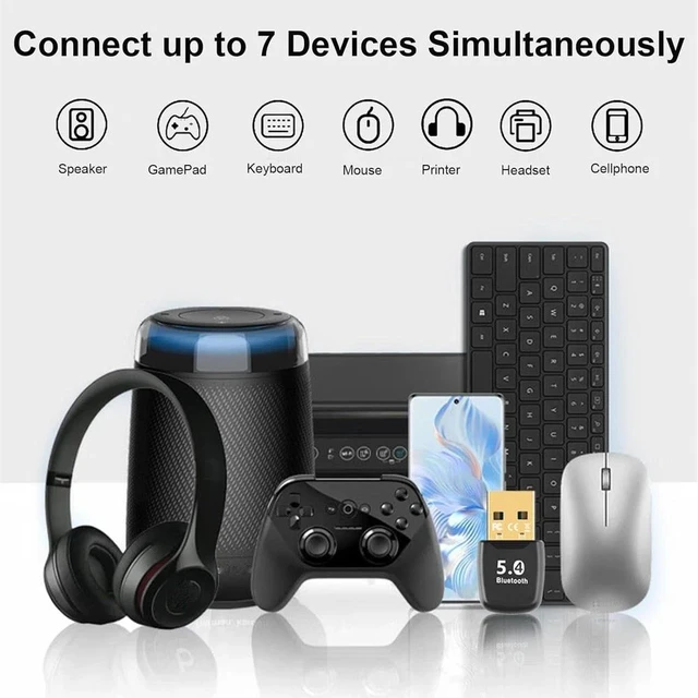 Alt view image 4 of 6 - Bluetooth 5.4 Adapter USB External Wireless Dongle For PC Computer