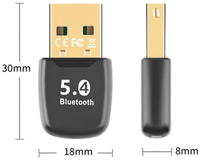 Alt view image 3 of 6 - Bluetooth 5.4 Adapter USB External Wireless Dongle For PC Computer