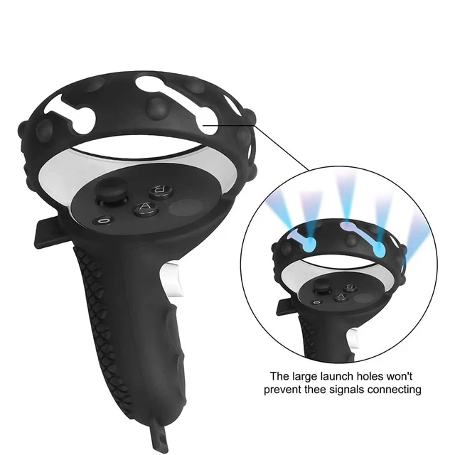 Alt view image 6 of 7 - Silicone Controller Cover for Oculus Quest 2 Soft Protective Headset Handle