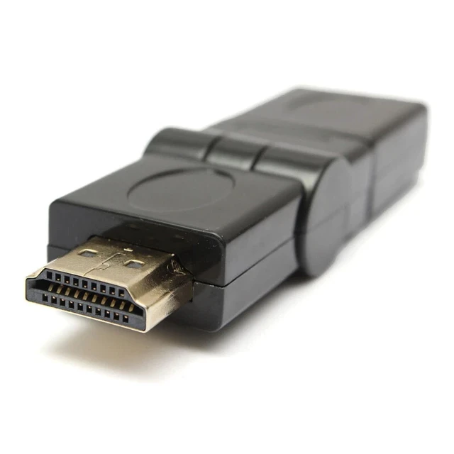 Alt view image 2 of 7 - HDMI Male to Female 360 Degree Swivel Rotating MF Adapter Angle Adjustable