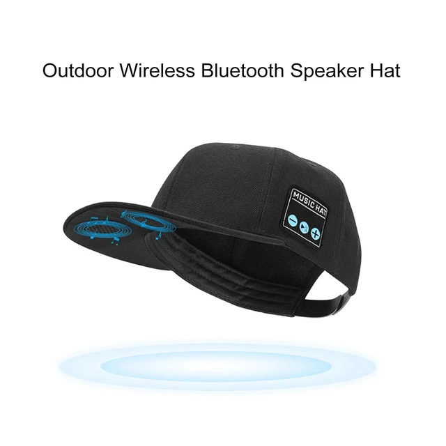 Alt view image 7 of 7 - Wireless Bluetooth Music Hat Headset Headphone Speaker Mic For Outdoor Sport