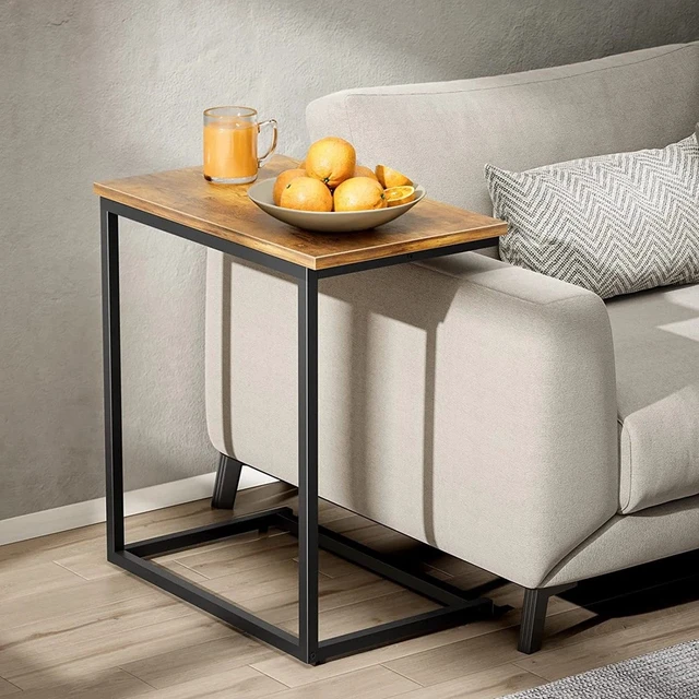 Alt view image 3 of 5 - Coffee Table Sofa Side End Table Living Room Bedside Tea Couch C Sharp Metal