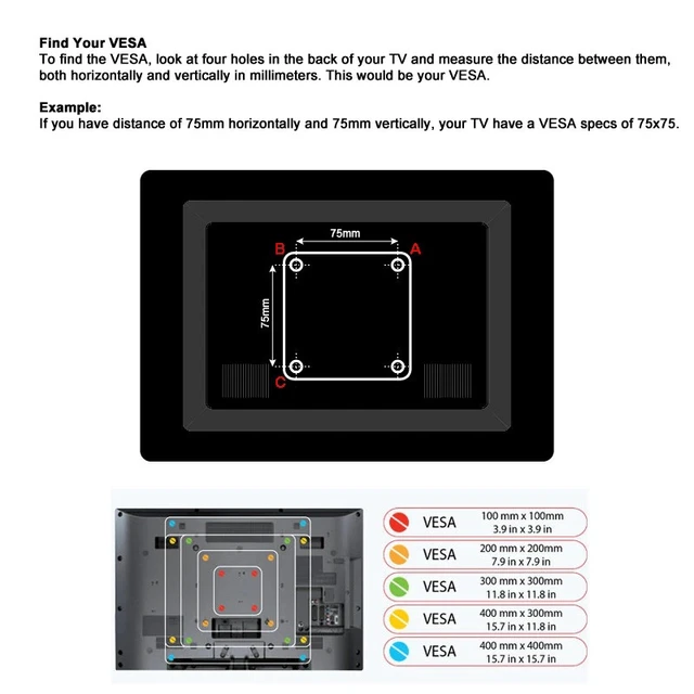 Alt view image 6 of 6 - Flat Screen TV Wall Mount Monitor Bracket Swivel Tilt LED LCD HDTV 14 to 27 Inch
