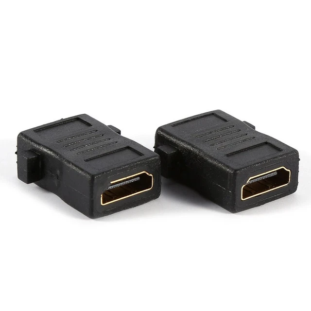 Alt view image 6 of 6 - 2 Port HDMI 1.4 A Female Wall Face Plate Panel Coupler Outlet Extender Socket