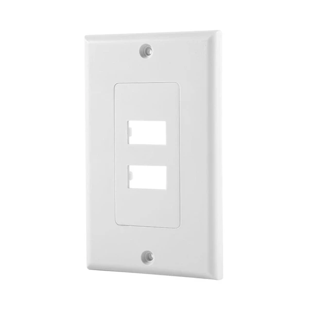 Alt view image 3 of 6 - 2 Port HDMI 1.4 A Female Wall Face Plate Panel Coupler Outlet Extender Socket