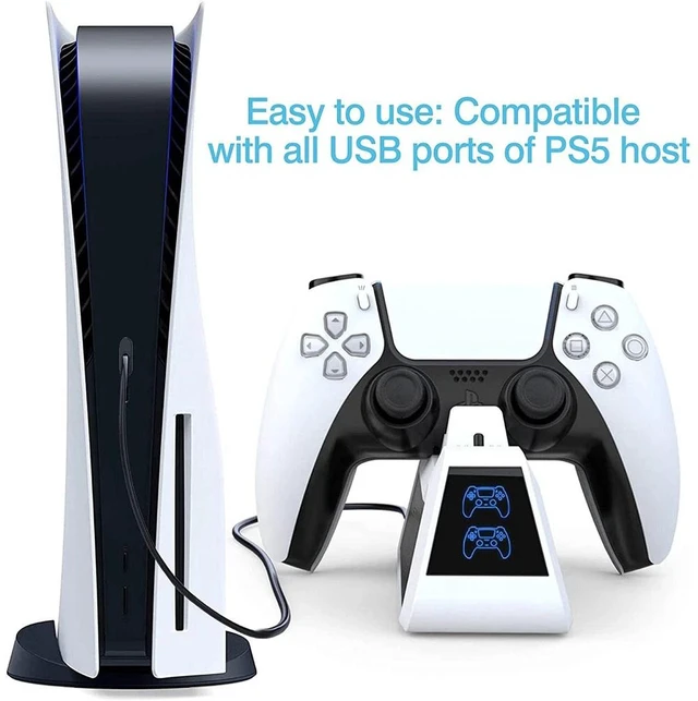 Alt view image 3 of 7 - PS5 Controller Charger 2.6A Super Charger Charging DualSense Fast Charging