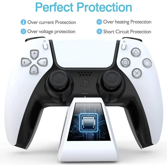 Alt view image 4 of 7 - PS5 Controller Charger 2.6A Super Charger Charging DualSense Fast Charging