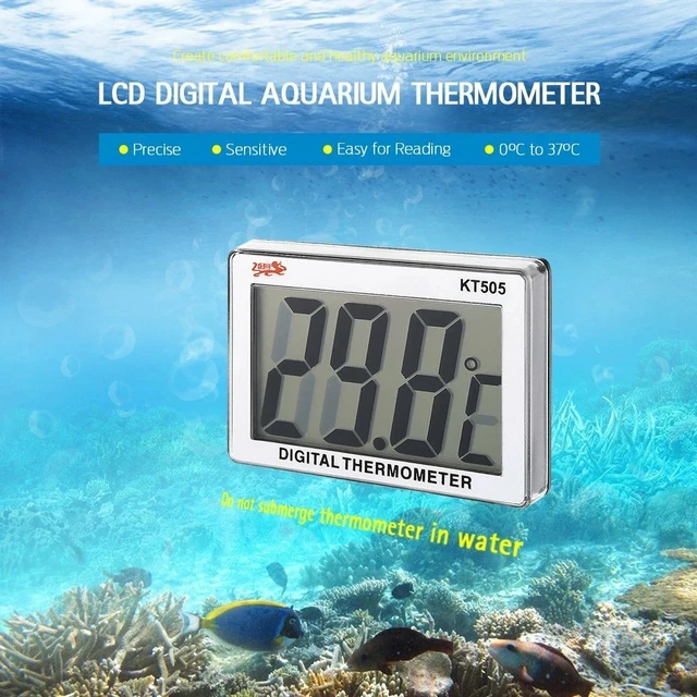 Alt view image 6 of 6 - Aquarium Fish Tank Water Thermometer Digital Electronic LCD Sensor Controller