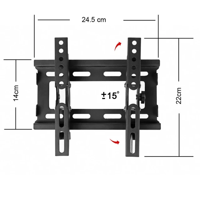 Alt view image 5 of 7 - Wall Mount LCD LED TV Wallmount Bracket Tilt Adjustable up to 40 Inch 25Kg
