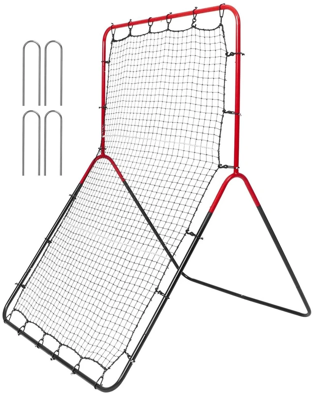 Alt view image 7 of 7 - Baseball And Softball Rebounder Net 3x4.5 ft PitchBack 3-Way Trainer