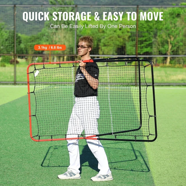 Alt view image 4 of 7 - Baseball And Softball Rebounder Net 3x4.5 ft PitchBack 3-Way Trainer