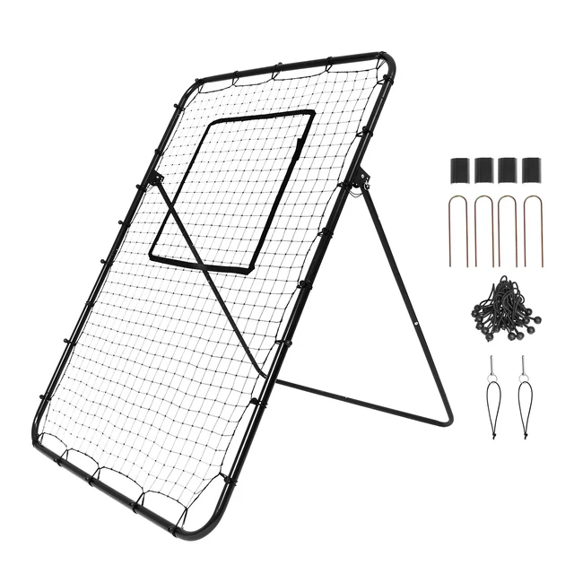 Alt view image 7 of 7 - Baseball And Softball Rebounder Net 4x6 Ft PitchBack Adjustable Angles