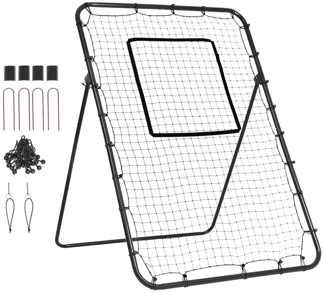 Main image of Baseball And Softball Rebounder Net 4x6 Ft PitchBack Adjustable Angles