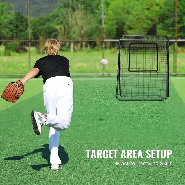 Alt view image 2 of 7 - Baseball And Softball Rebounder Net 4x6 Ft PitchBack Adjustable Angles