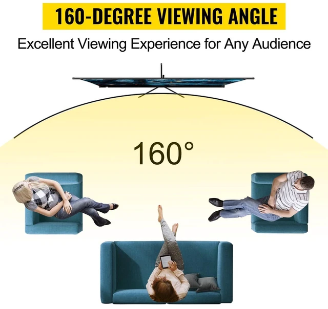 Alt view image 2 of 7 - Tripod Projector Screen with Stand 70 inch 4K HD 16:9 Home Cinema Portable