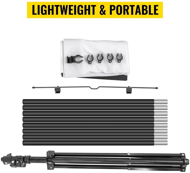 Alt view image 6 of 7 - Tripod Projector Screen with Stand 70 inch 4K HD 16:9 Home Cinema Portable