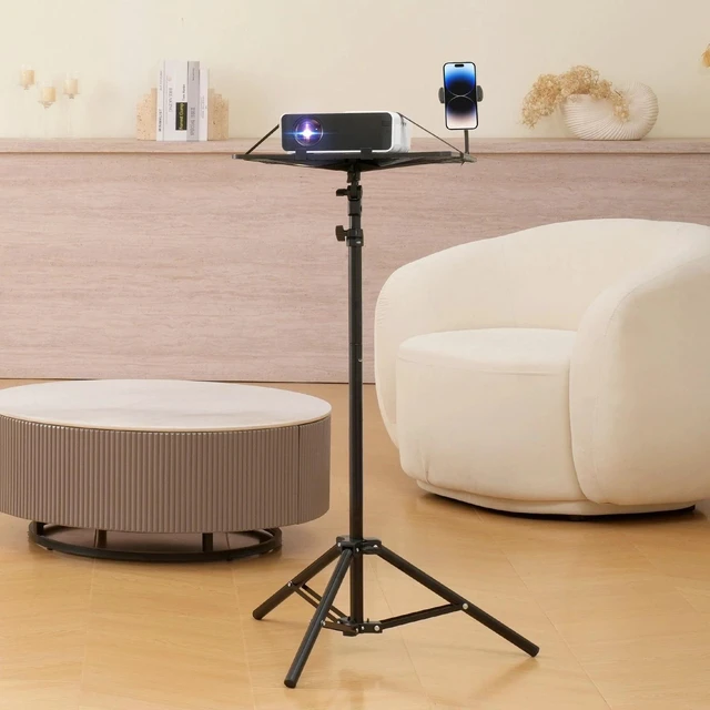Alt view image 5 of 7 - Projector Stand Laptop Stand Tripod Adjustable Height from 26.97 to 63 in