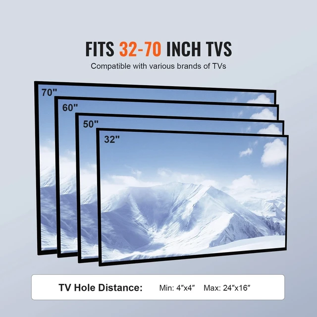 Alt view image 3 of 7 - Mobile TV Stand Mobile TV Cart for 32"-70" TVs with Wheels & A Tray