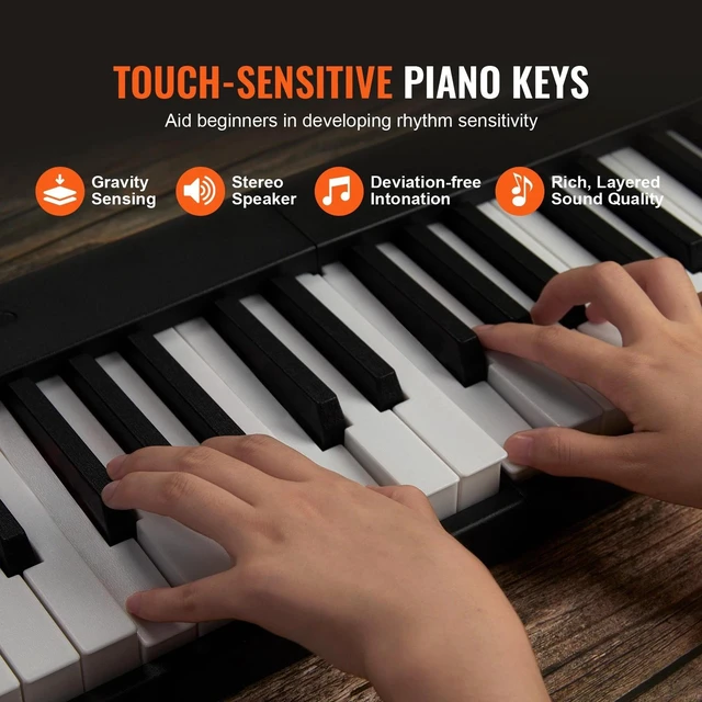 Alt view image 3 of 7 - 88 Key Folding Keyboard Piano Portable Foldable Bluetooth MIDI with Stand