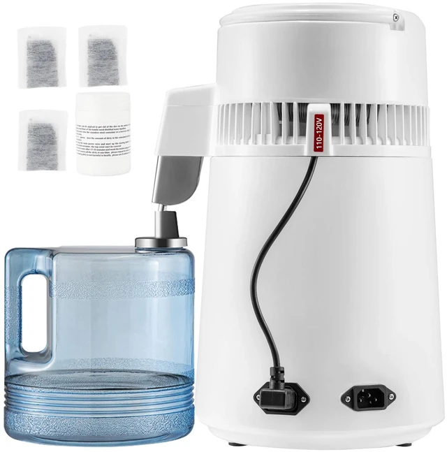 Main image of 4L Water Distiller with Adjustable Timer and Temperature Display - White