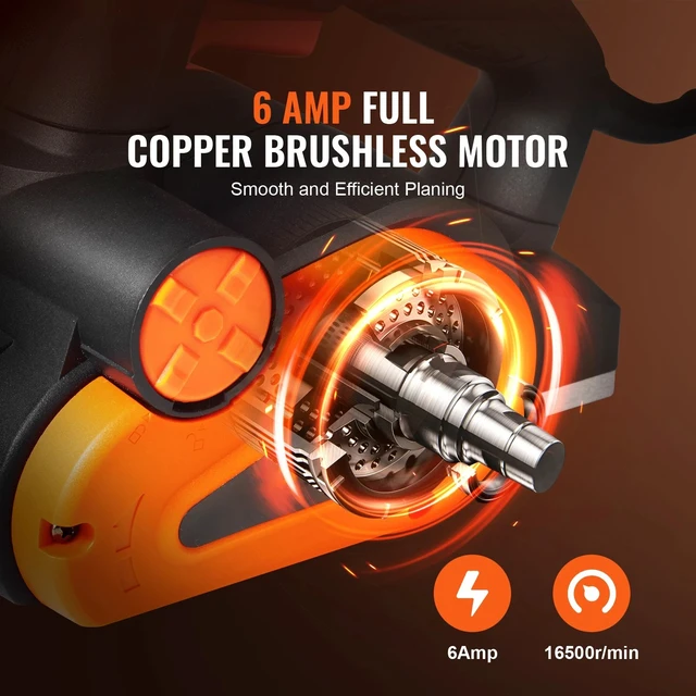 Alt view image 4 of 7 - Hand Planer Corded Electric Hand Planer 3-1/4" 16500 RPM Woodworking DIY