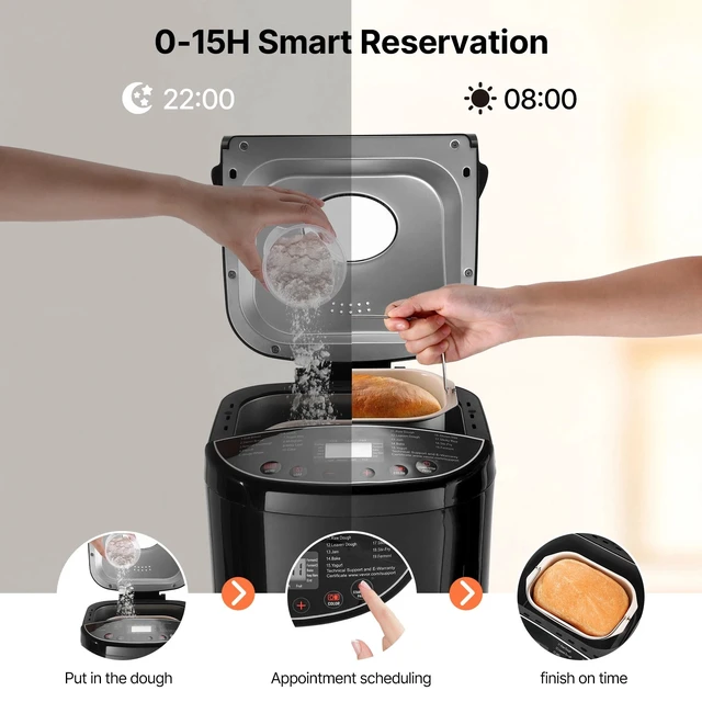 Alt view image 4 of 7 - 2LB 19-in-1 Automatic Bread Maker with Nonstick Inner Pot
