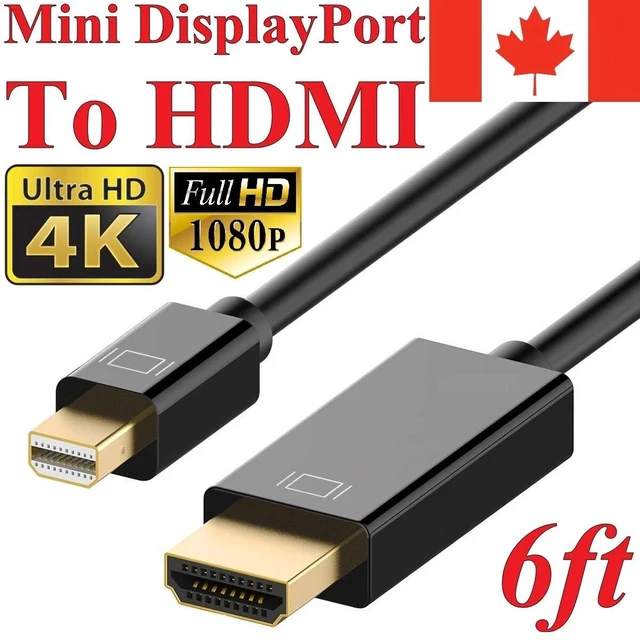 Main image of Mini Display Port to HDMI Cable Adapter 4K 1080p For Windows MacBook Pro Air Mac