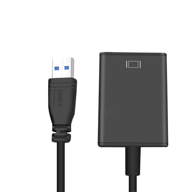 Alt view image 3 of 5 - USB 3.0 to HDMI Adapter Cable Male to Female Video 1080P PC For TV HDTV w/ Audio