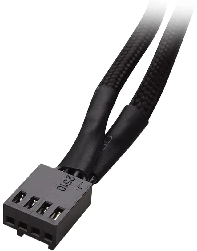 Alt view image 3 of 5 - 4 Pin PWM Fan Splitter 1 to 2 Way Adapter Extension Cable Cord PC 12 Inches
