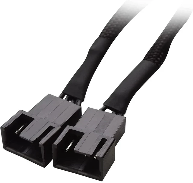 Alt view image 2 of 5 - 4 Pin PWM Fan Splitter 1 to 2 Way Adapter Extension Cable Cord PC 12 Inches