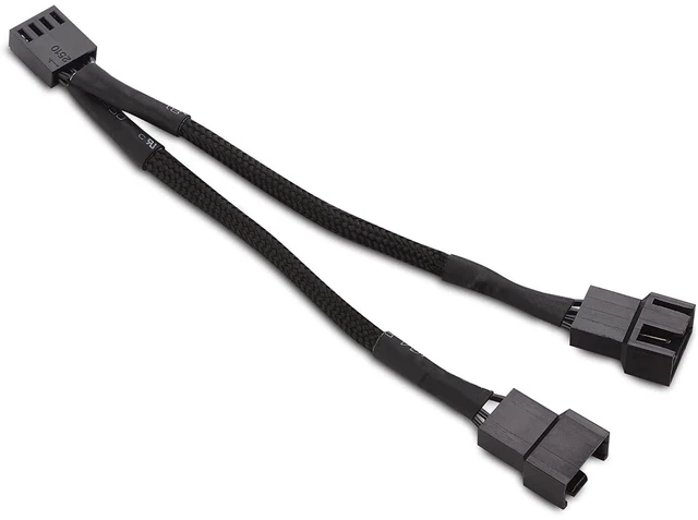 Alt view image 4 of 5 - 4 Pin PWM Fan Splitter 1 to 2 Way Adapter Extension Cable Cord PC 12 Inches