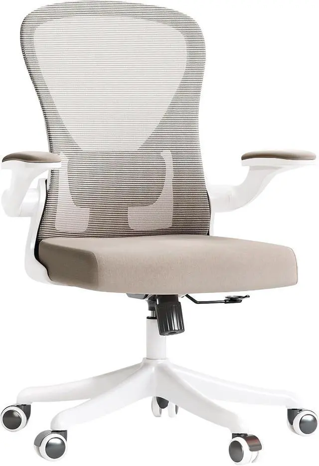 Alt view image 3 of 7 - Ergonomic Office Desk Chair High Back Mesh Computer Chair | 360° Swivel Adjustable Lumbar Support & Flip-Up Armrests capacity 300 lbs capacity